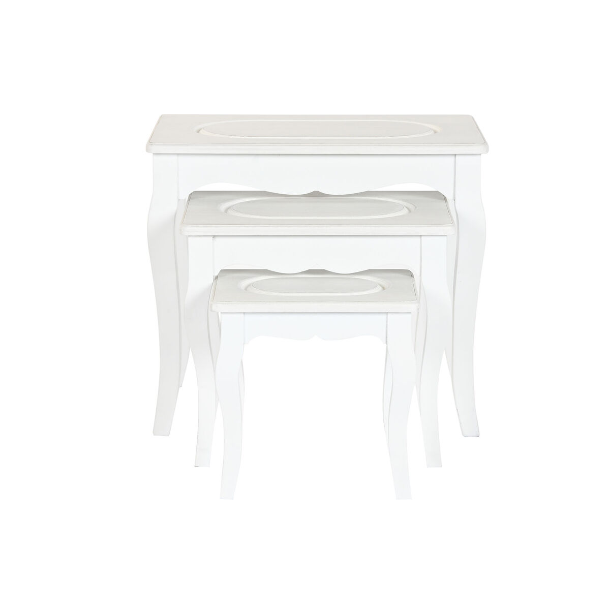 Mesa auxiliar Home ESPRIT Blanco Gris claro 53 x 35 x 47 cm