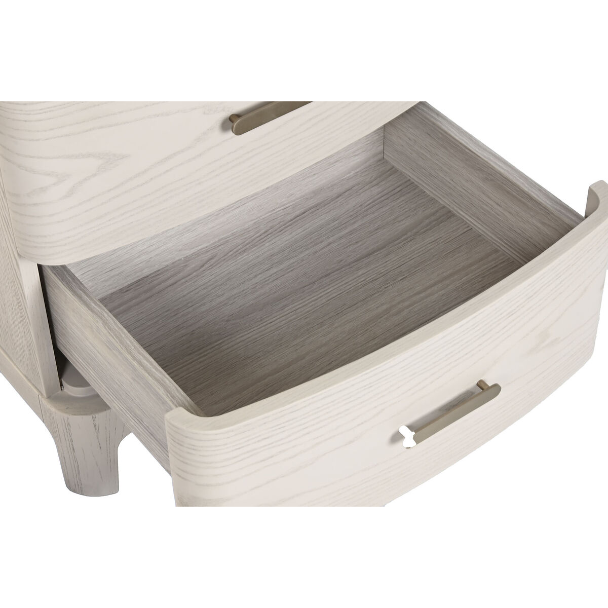 Mesita de Noche Home ESPRIT Gris claro 53 x 42 x 56,2 cm