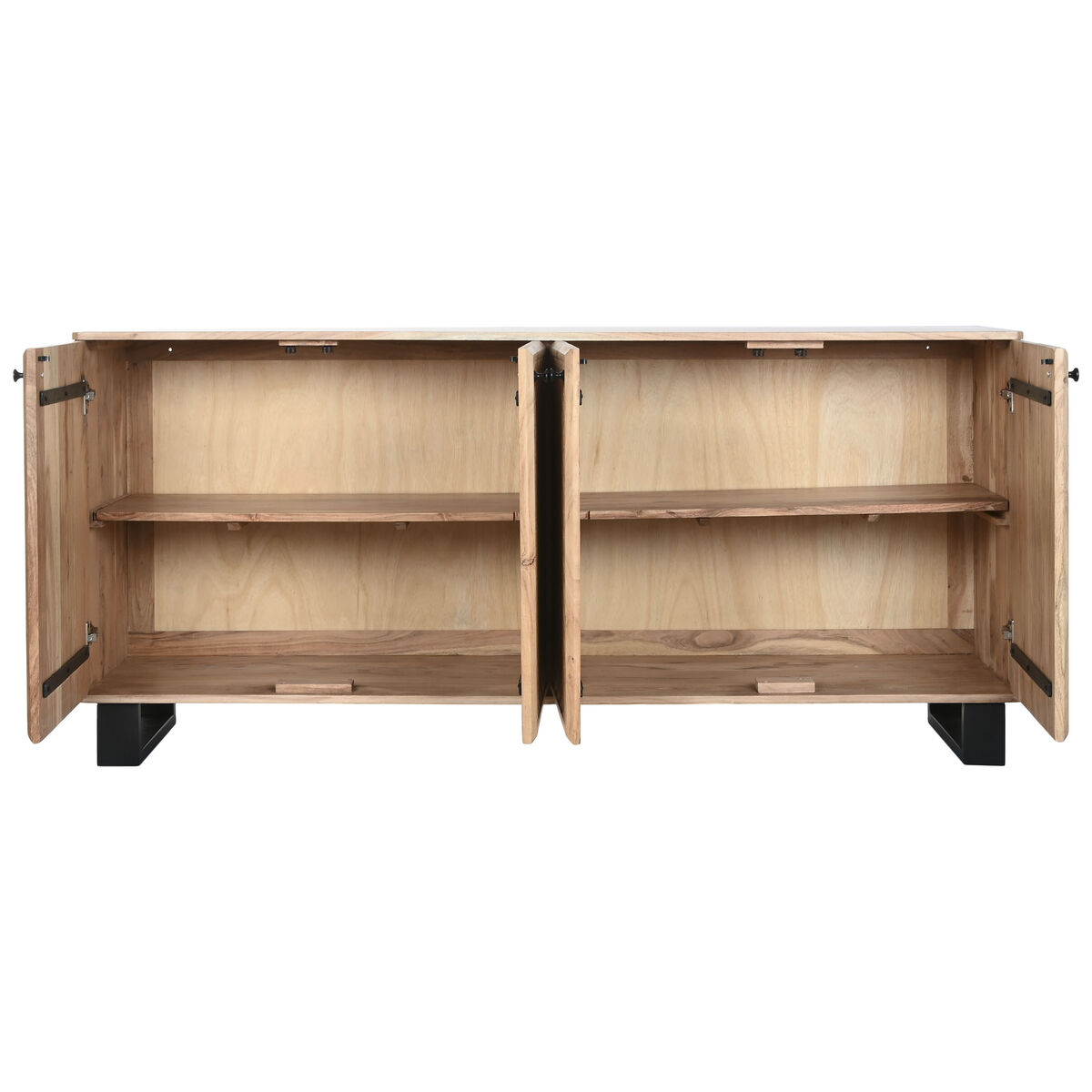 Aparador Home ESPRIT Metal Acacia 170 x 40 x 80 cm