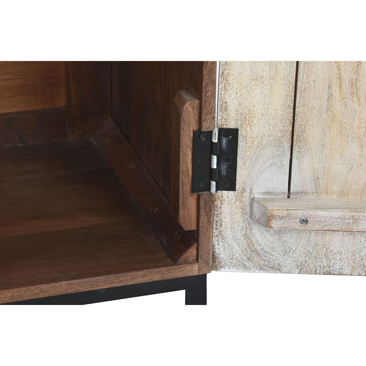 Aparador Home ESPRIT Blanco Metal Madera de mango 180 x 40 x 85 cm