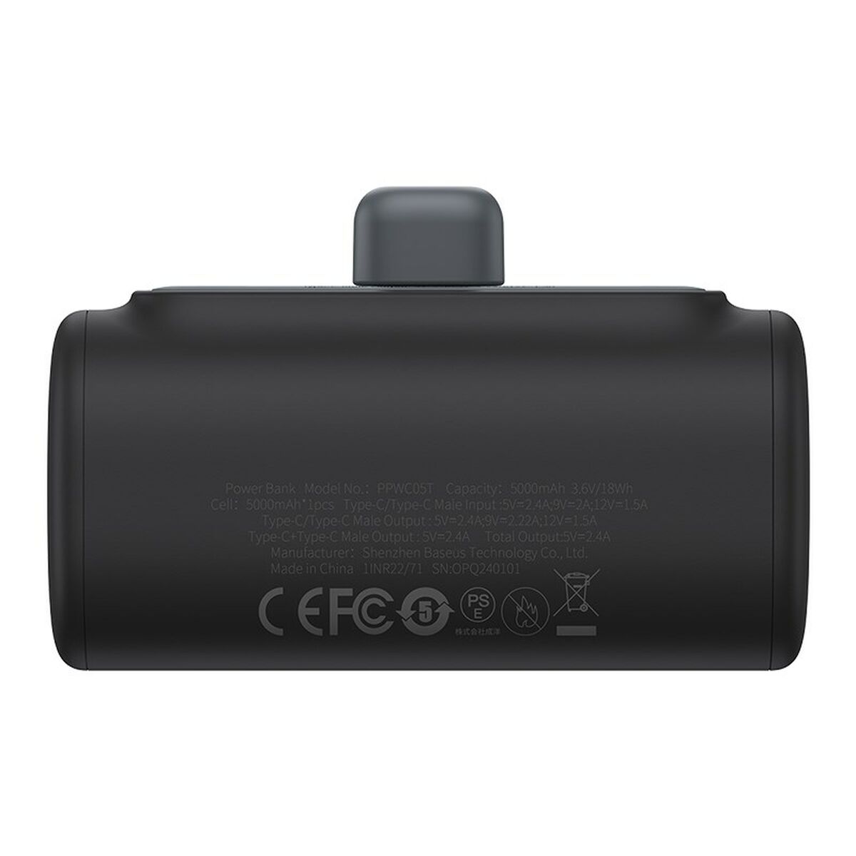 Powerbank Baseus P10068306113-00 Negro 5000 mAh
