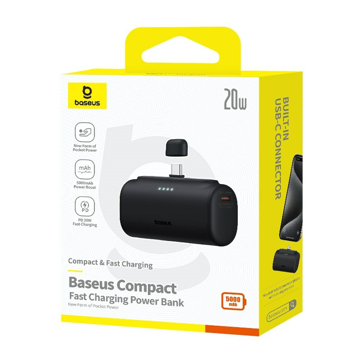 Powerbank Baseus P10068306113-00 Negro 5000 mAh