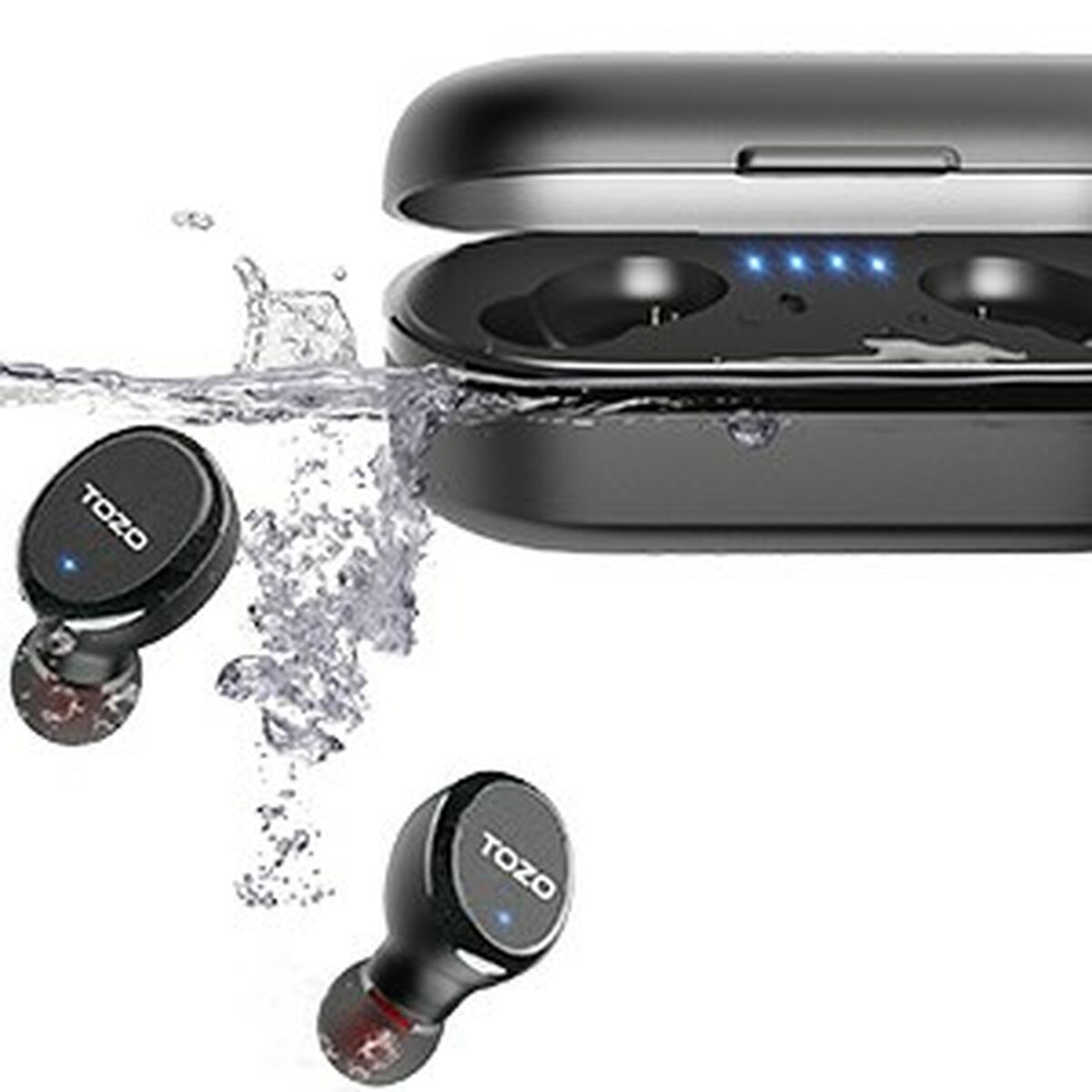 Auriculares Inalámbricos con Estuche de Carga TOZO T10S Negro