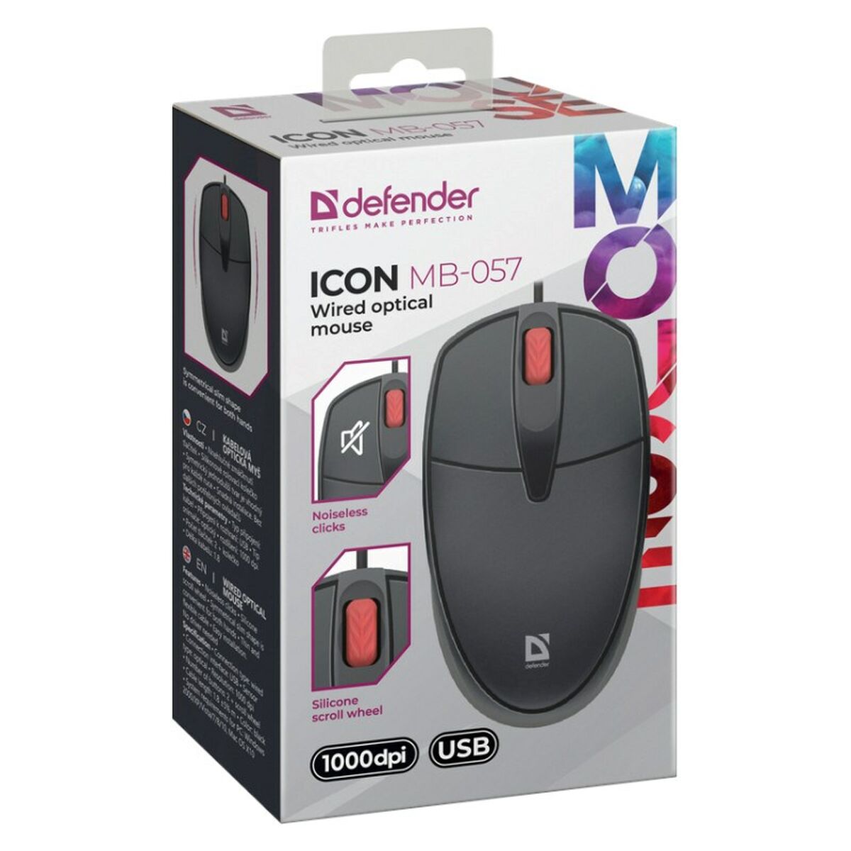 Ratón Óptico Defender DEFENDER ICON MB-057 Negro
