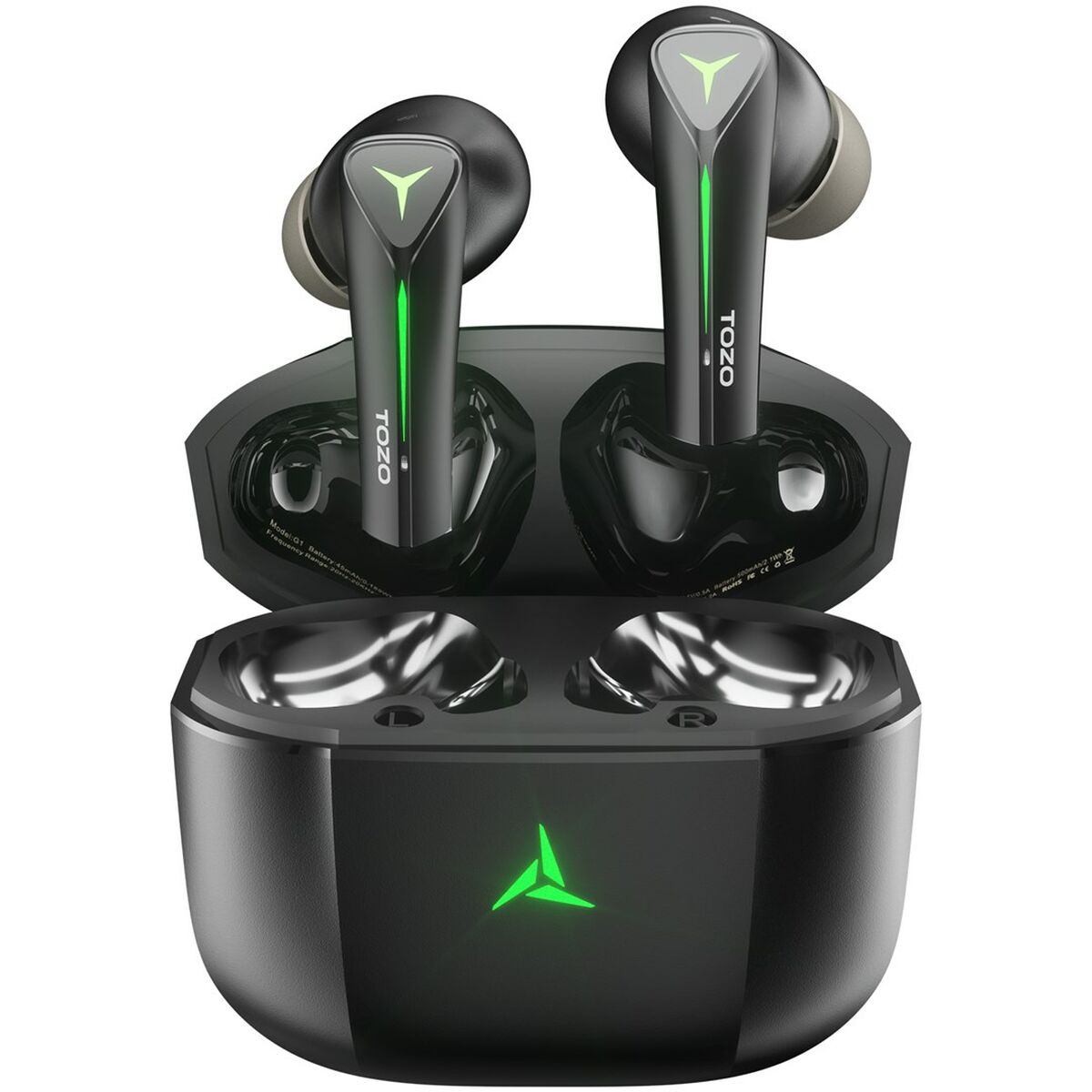 Auriculares Inalámbricos con Estuche de Carga TOZO Gaming Pods Negro
