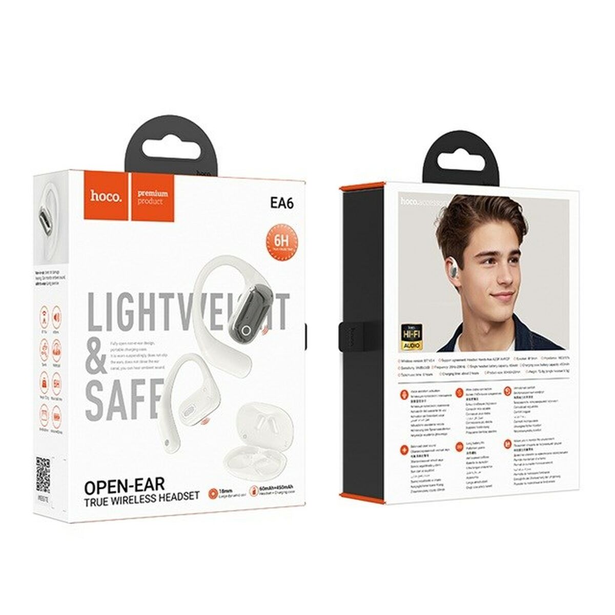 Auriculares Inalámbricos con Estuche de Carga Hoco EA6 Blanco