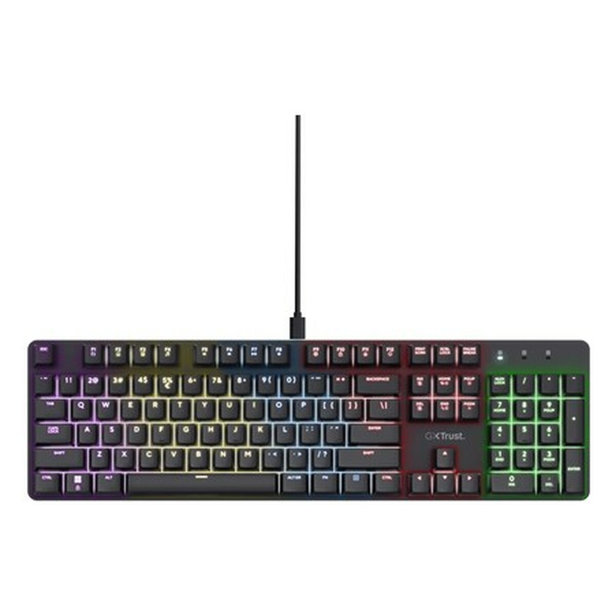 Teclado Gaming Trust GXT 871 Zora Negro Multicolor QWERTY Qwerty US