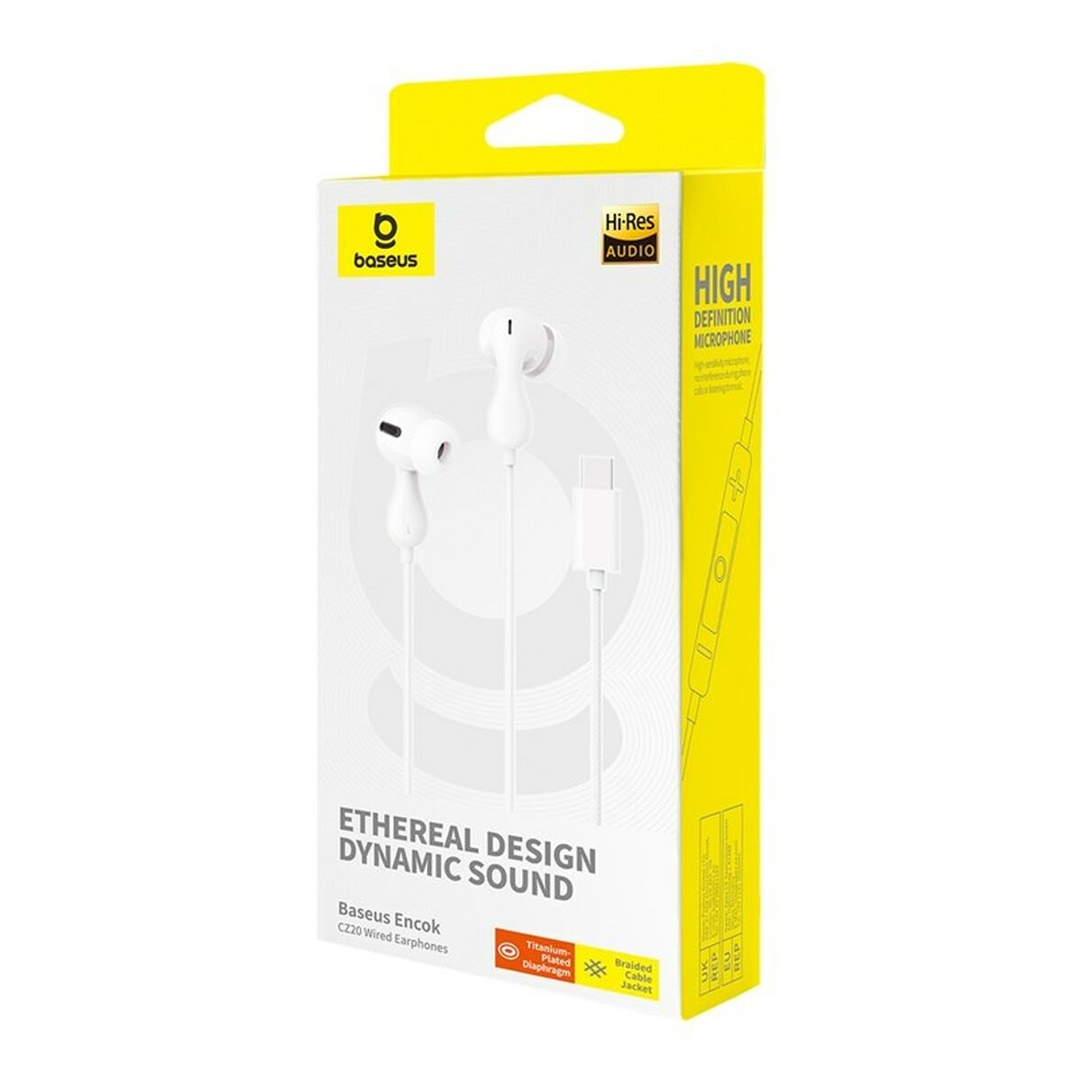 Auriculares con Micrófono Baseus Encok CZ20 Blanco Negro