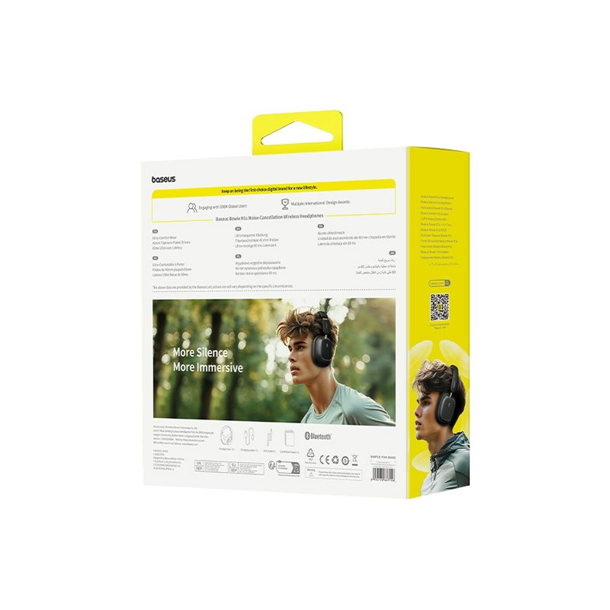 Auriculares de Diadema Bluetooth Baseus Bowie H1s Negro