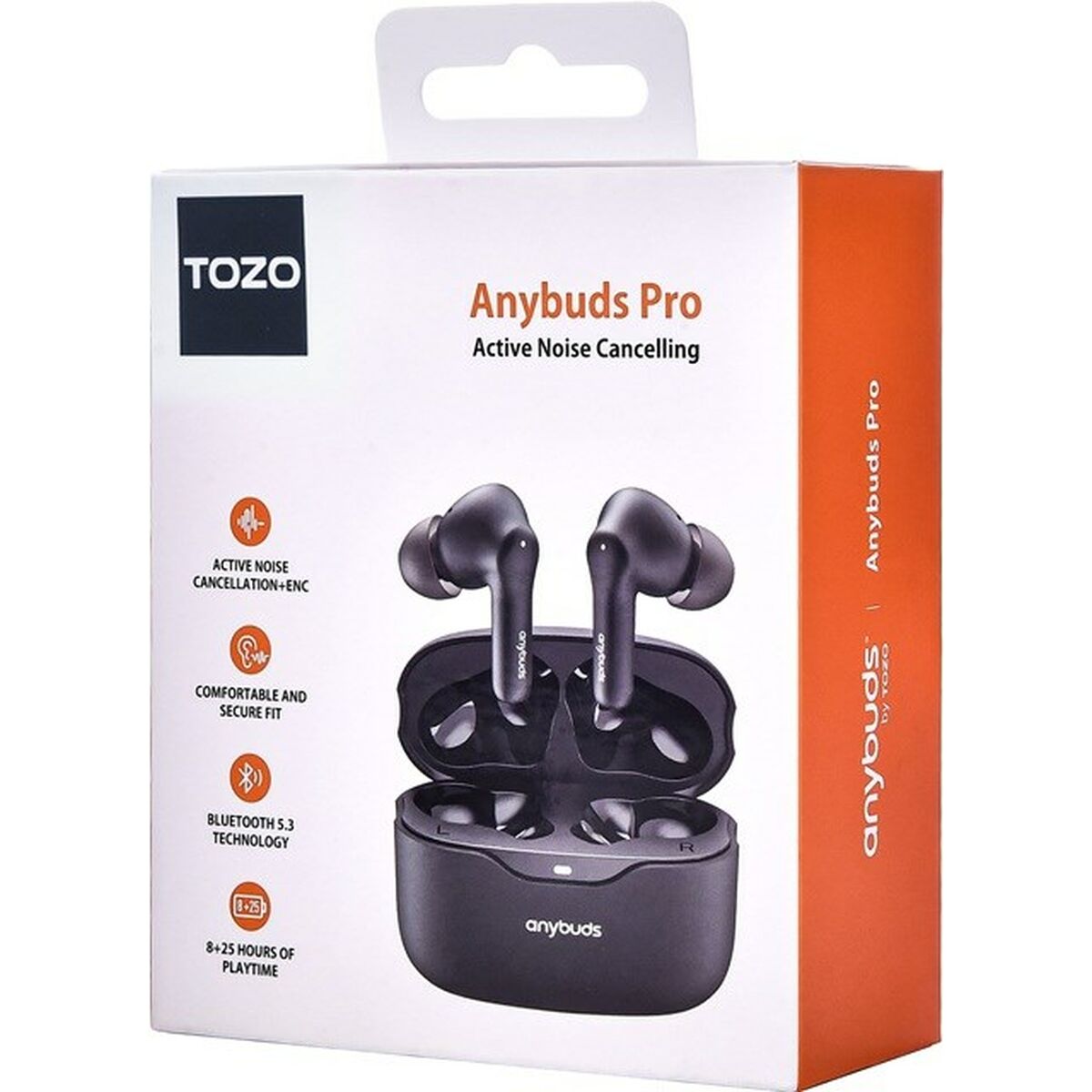 Auriculares Inalámbricos con Estuche de Carga TOZO Anybuds Pro Negro