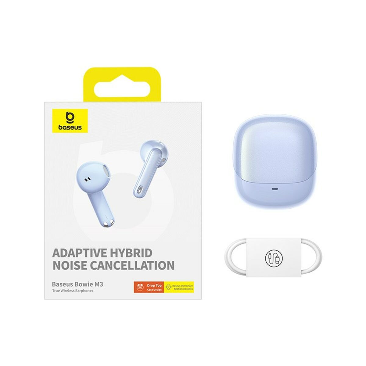 Auriculares Inalámbricos con Estuche de Carga Baseus Bowie M3 Azul