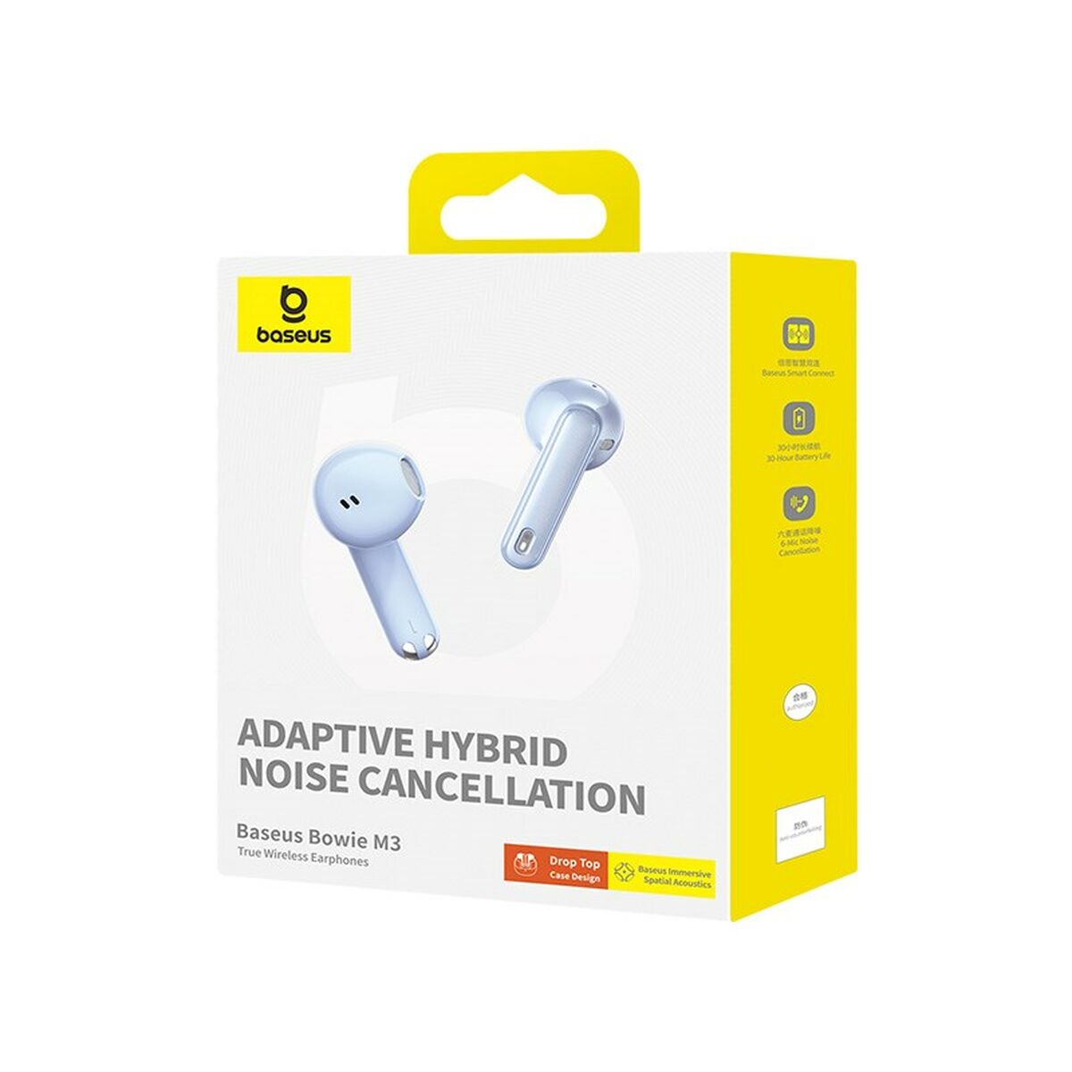 Auriculares Inalámbricos con Estuche de Carga Baseus Bowie M3 Azul