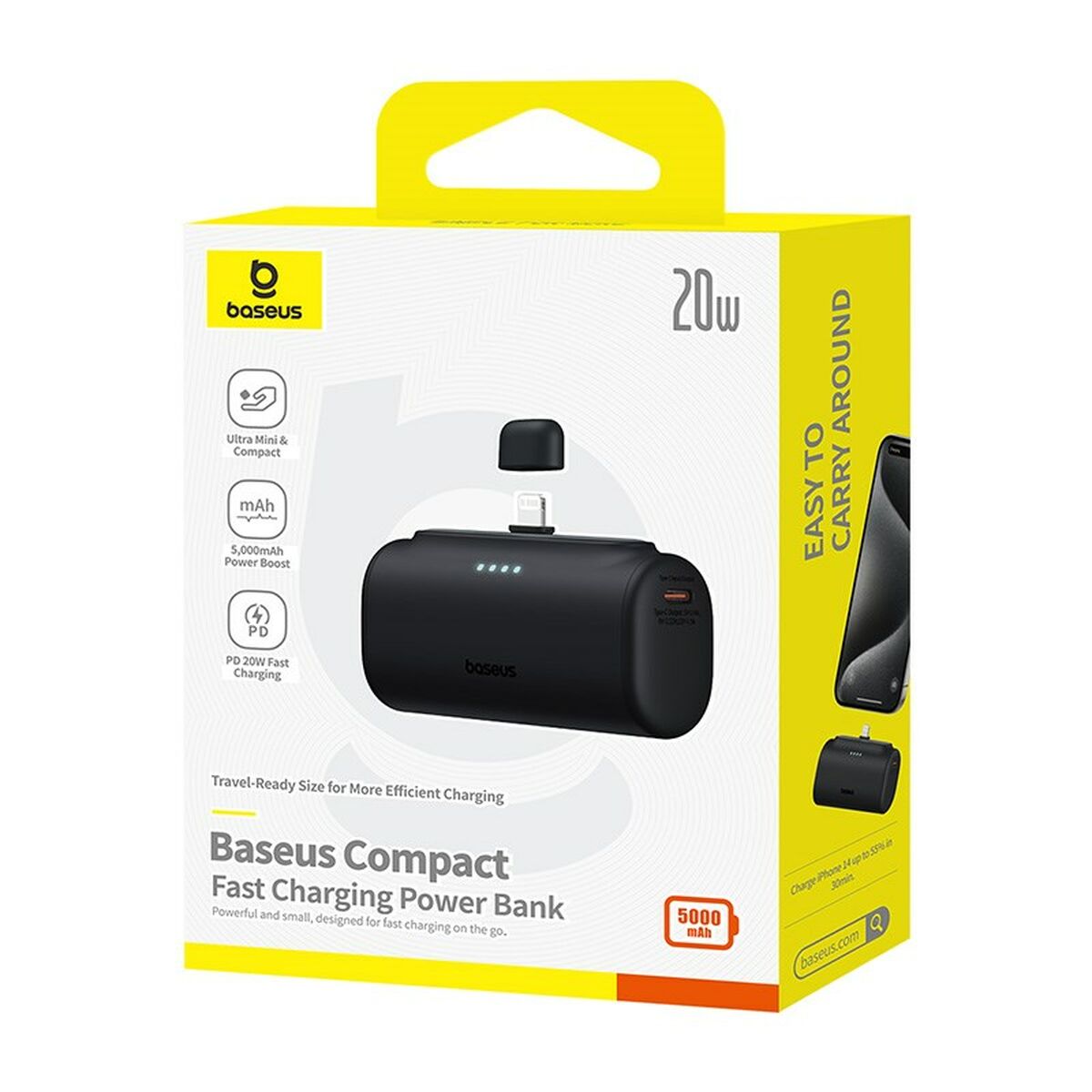 Powerbank Baseus P10068307113-00 Negro 5000 mAh