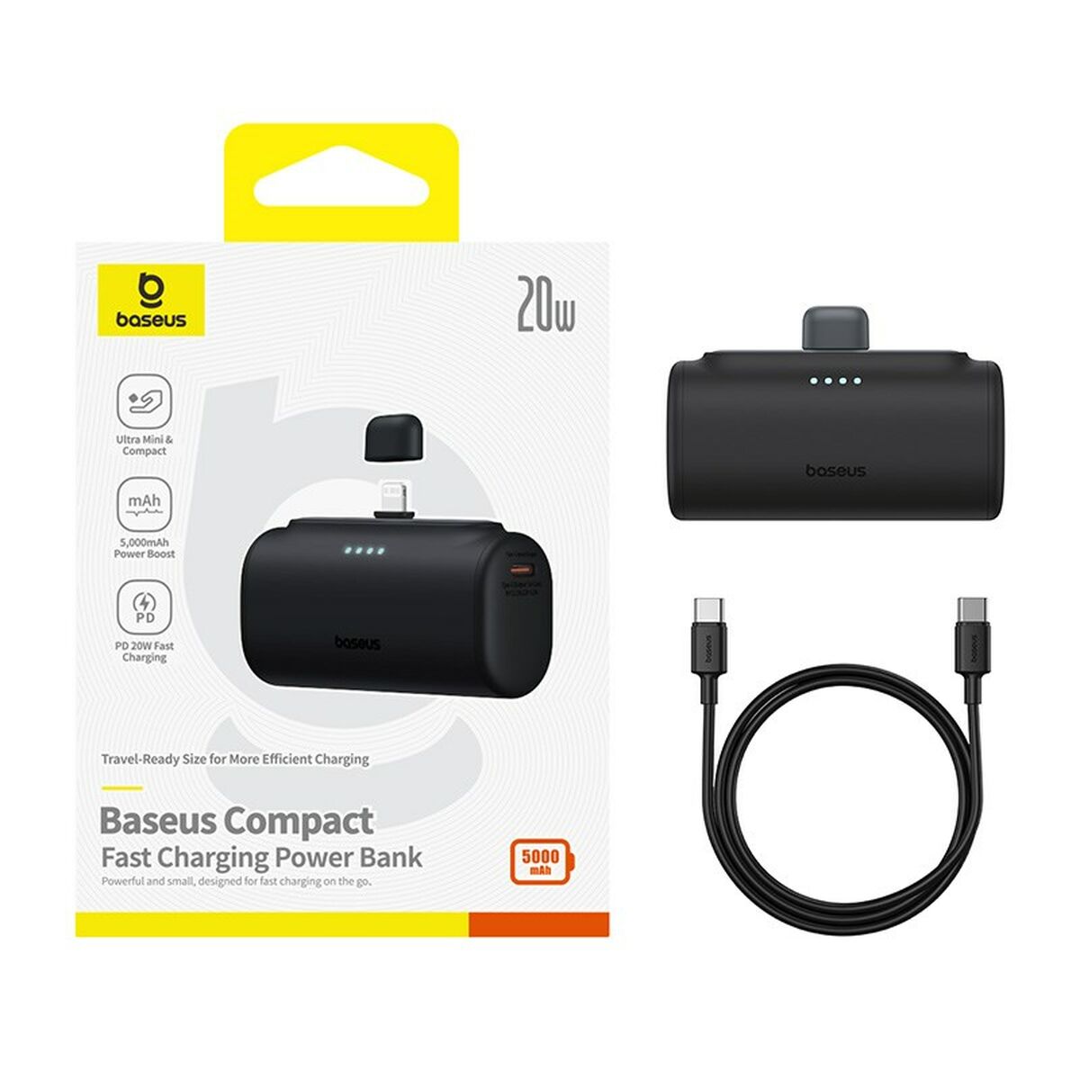 Powerbank Baseus P10068307113-00 Negro 5000 mAh