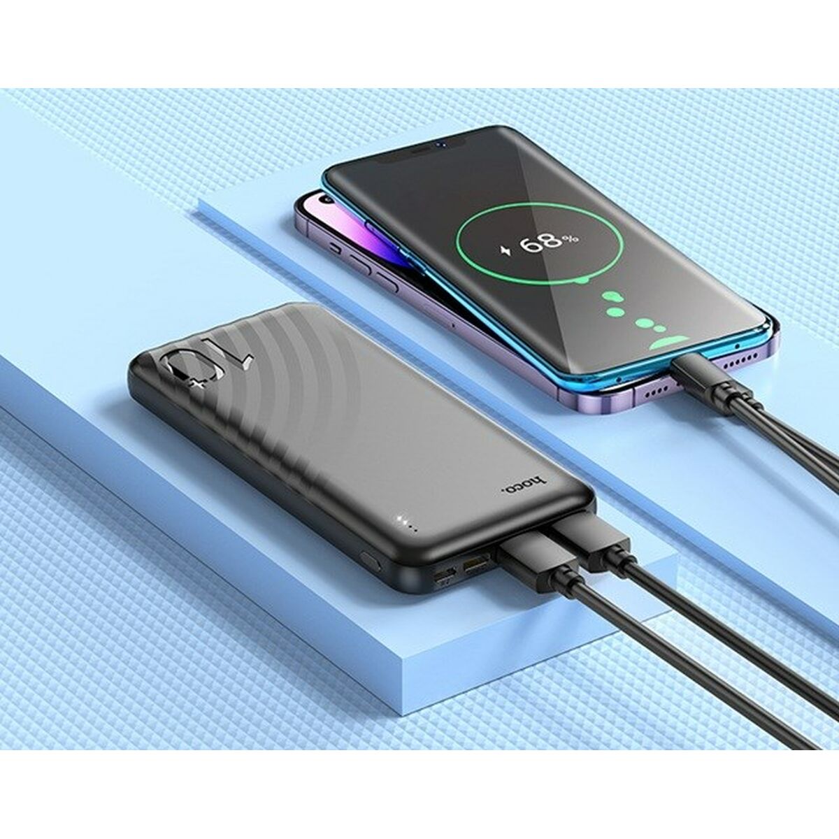 Powerbank Hoco J123 black Negro 10000 mAh