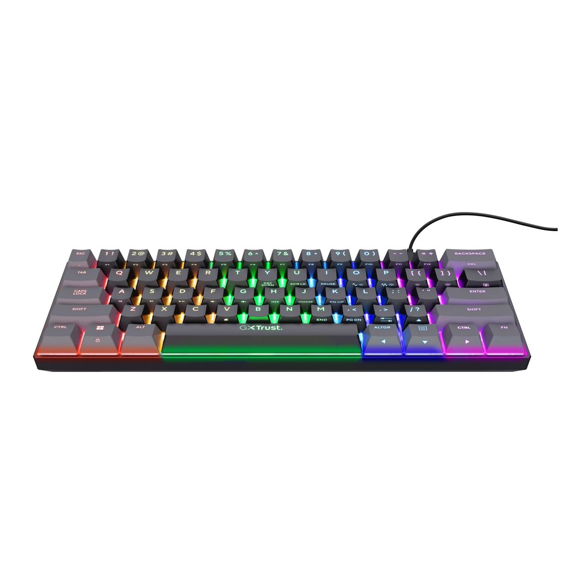 Teclado Gaming Trust GXT 867 Acira Negro Multicolor QWERTY Qwerty US
