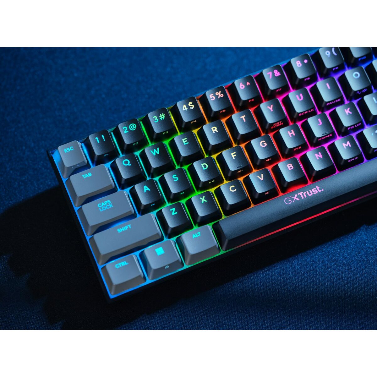 Teclado Gaming Trust GXT 867 Acira Negro Multicolor QWERTY Qwerty US