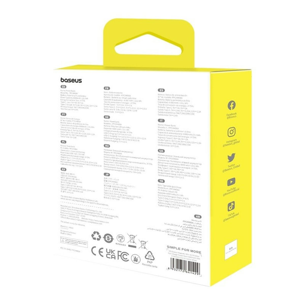 Powerbank Baseus P10059002313-00 Azul 6000 mAh