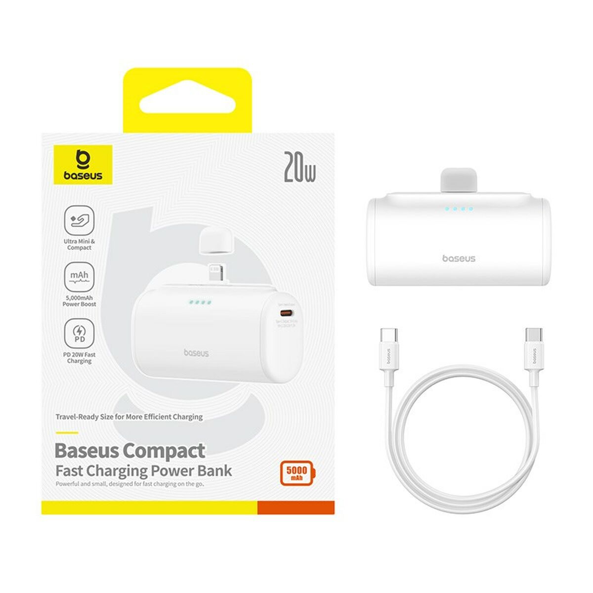 Powerbank Baseus P10068307213-00 Blanco 5000 mAh