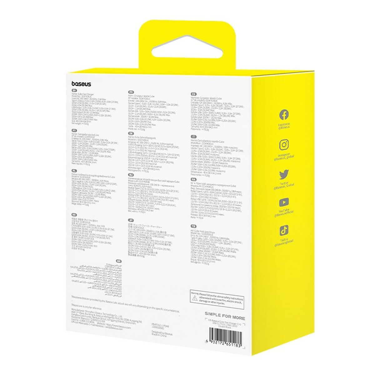 Cargador de Pared Baseus P10111404113-00 Negro 30 W