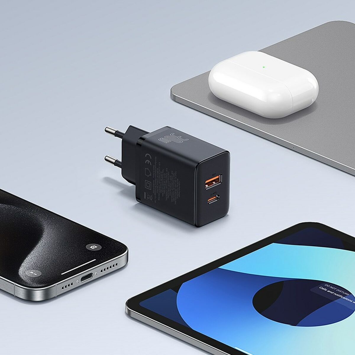 Cargador de Pared Baseus P10111404113-00 Negro 30 W