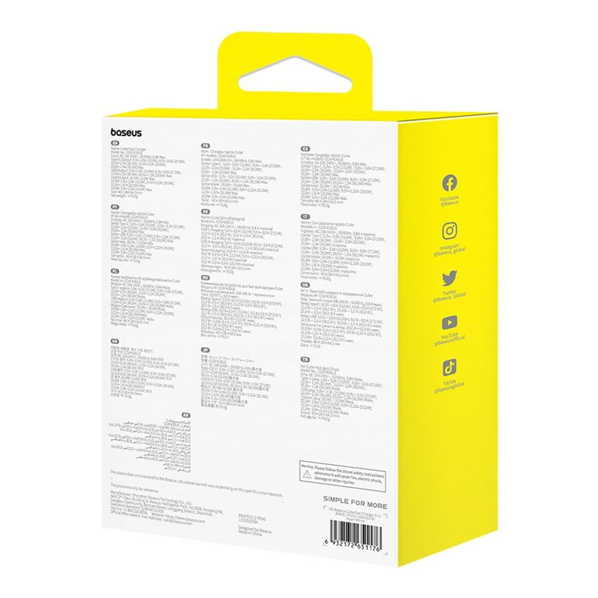 Cargador de Pared Baseus P10111404213-00 Blanco 30 W