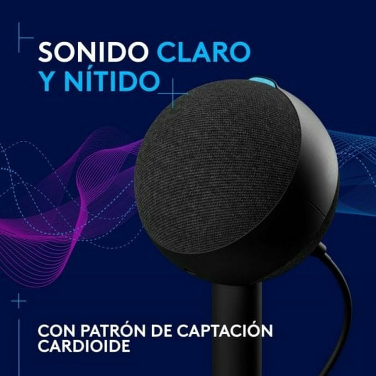Micrófono Logitech 988-000551 Negro