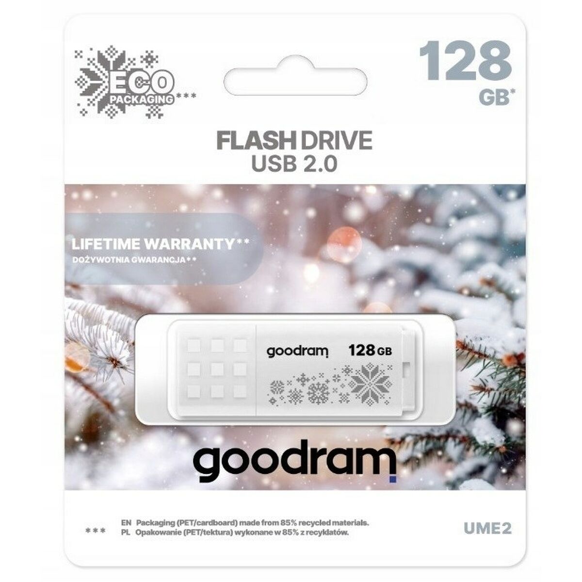 Memoria USB GoodRam UME2-1280W0R11-WI Blanco 128 GB