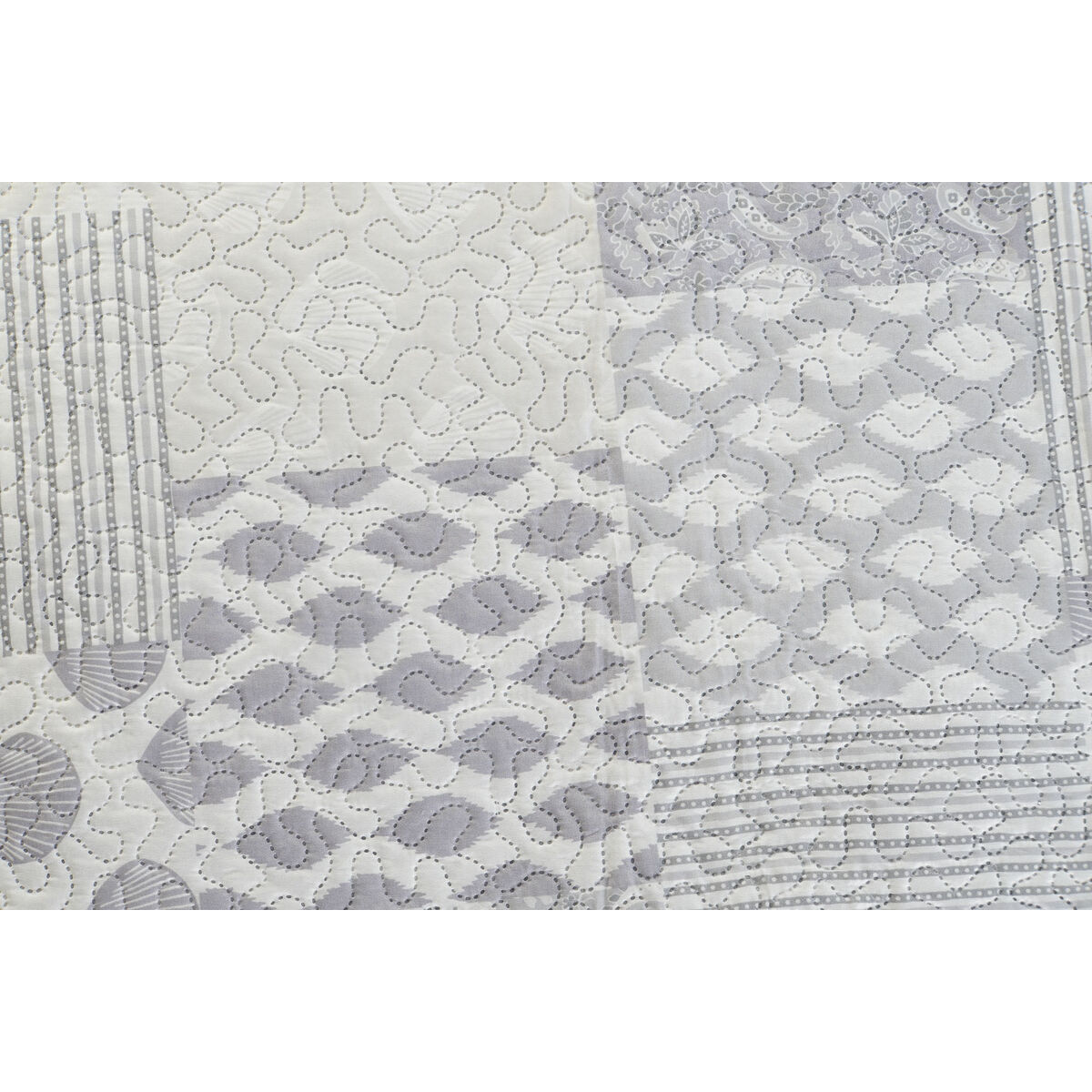 Colcha DKD Home Decor Beige Gris Cama de 90 Cama de 150 180 x 260 x 1 cm