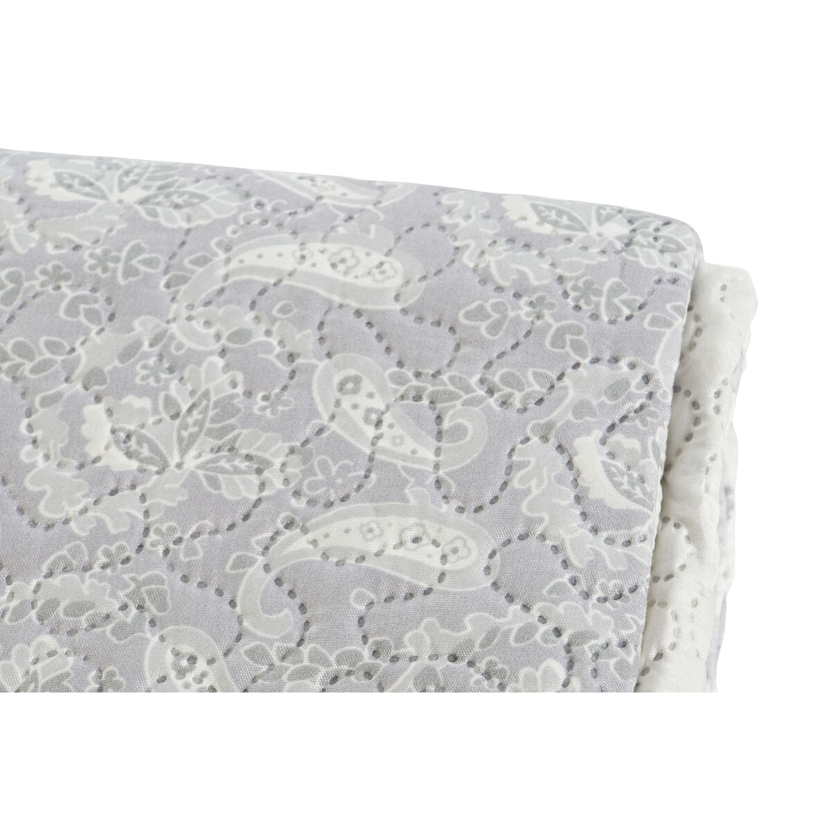 Colcha DKD Home Decor Beige Gris Cama de 180 270 x 270 x 1 cm