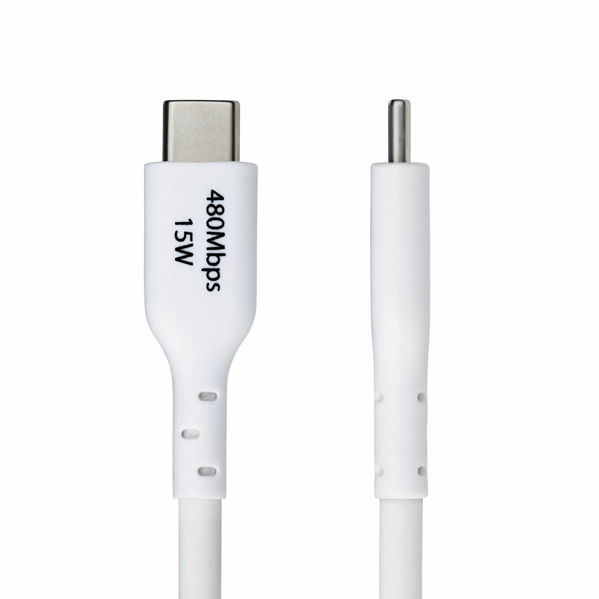 Cable USB Startech USB2AC3MNCWHE Blanco 3 m