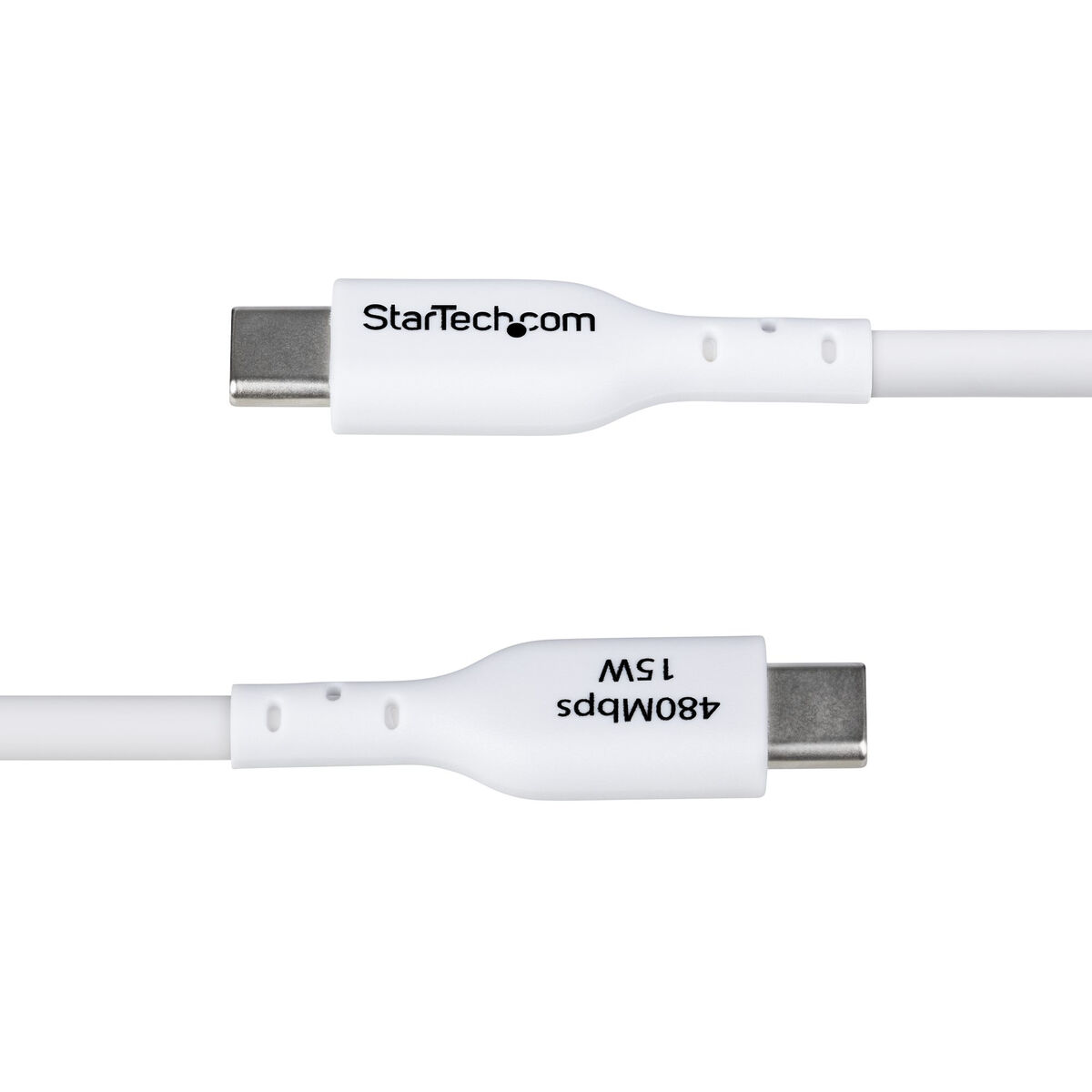 Cable USB Startech USB2AC3MNCWHE Blanco 3 m