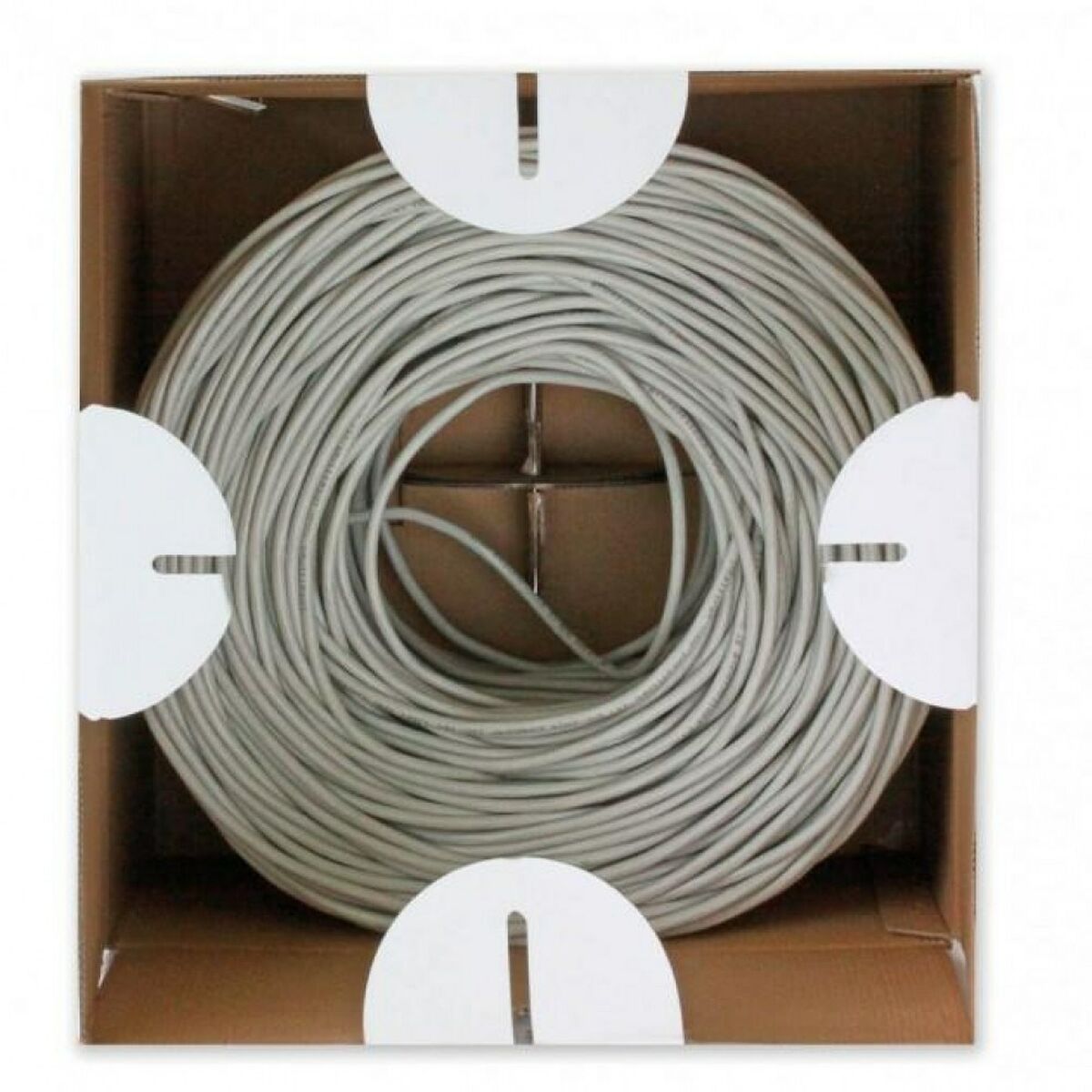 Cable de Red Rígido UTP Categoría 6 Techly ITP9-FLU-0305 Gris 305 m