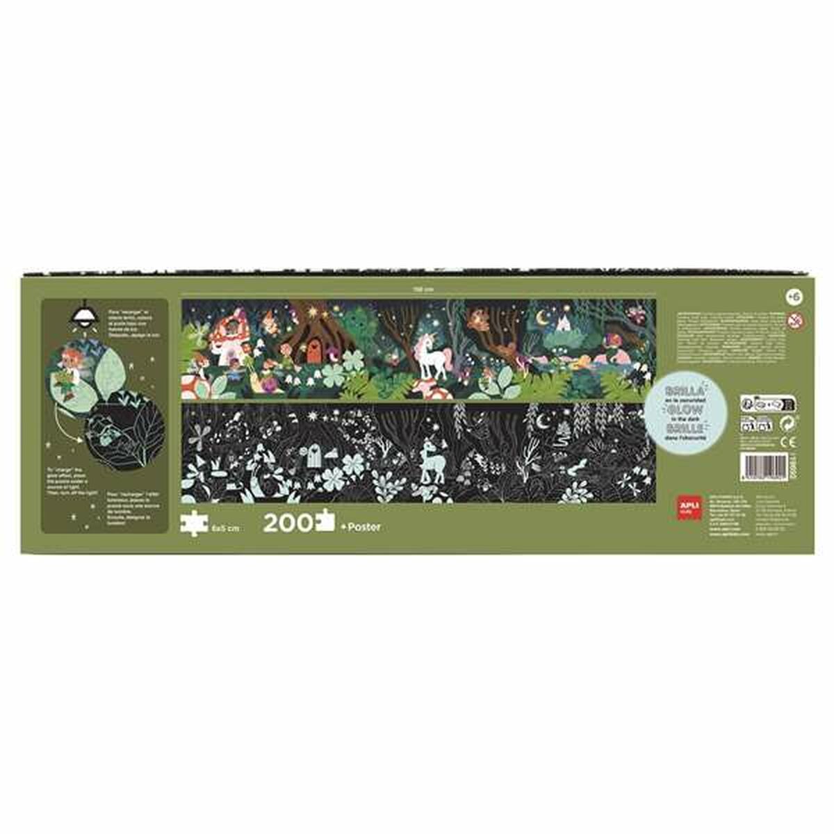 Puzzle Apli  Glow In The Dark  200 Piezas