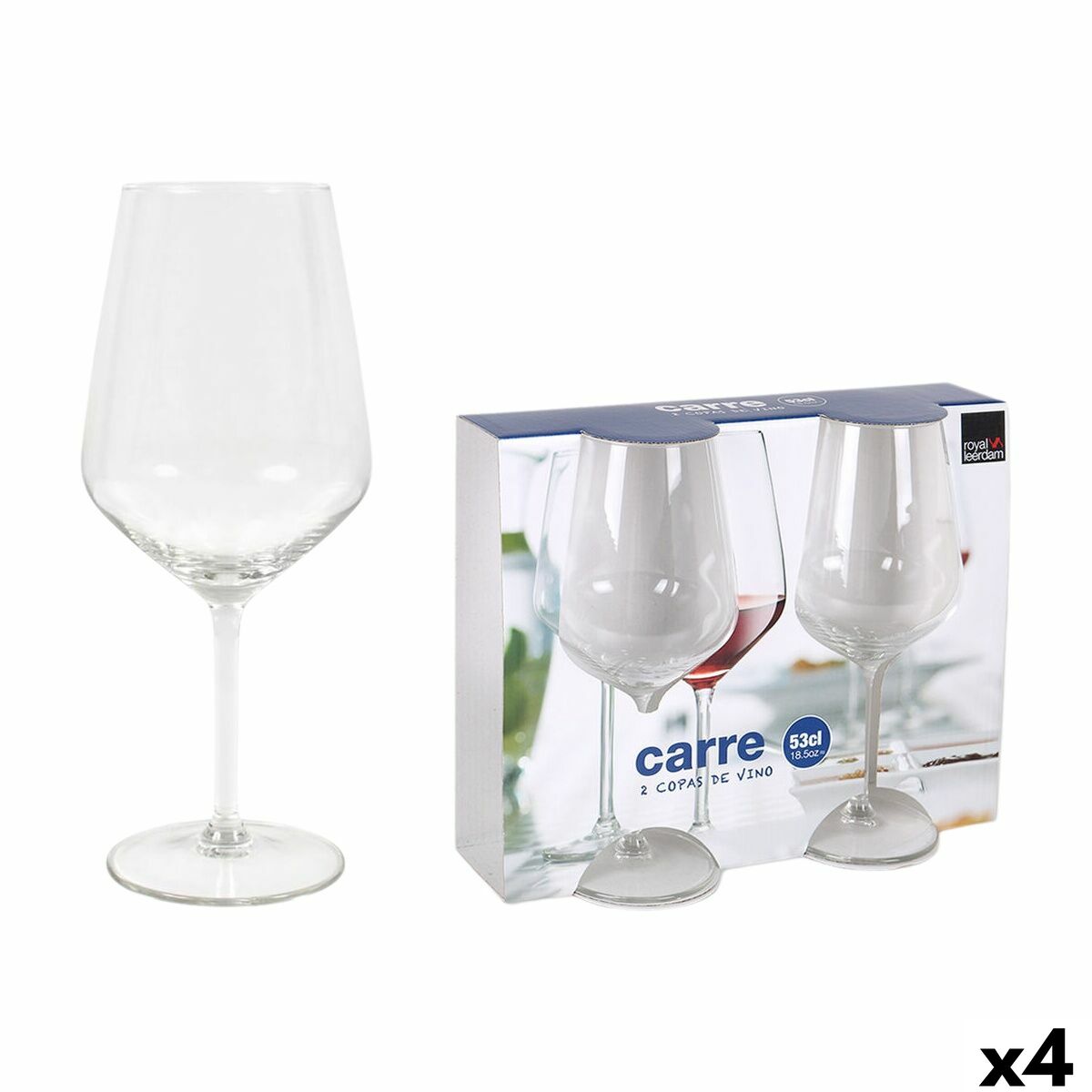 Set de copas de vino Royal Leerdam Carre 2 Piezas (4 Unidades)