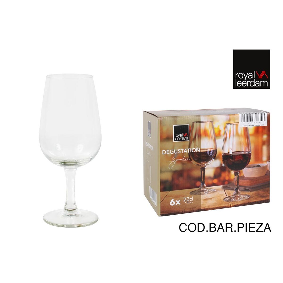Set de copas de vino Royal Leerdam Degustation 22 cl (6 Unidades)