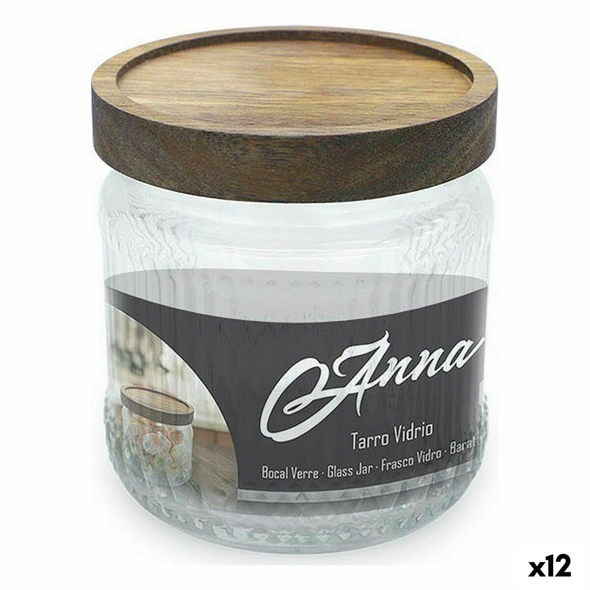 Tarro de Cristal La Mediterránea Anna 450 ml 0,45 L (12 Unidades)