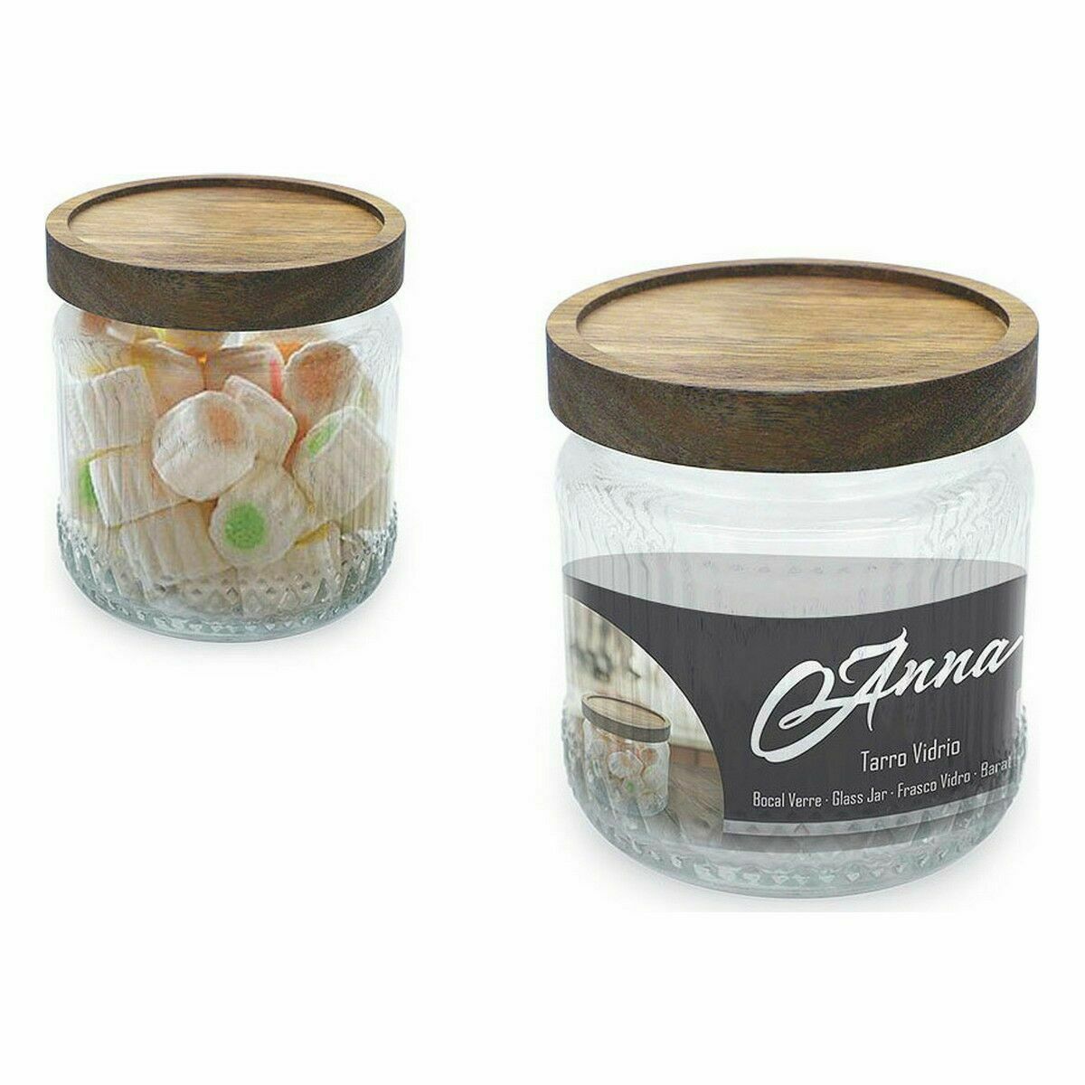 Tarro de Cristal La Mediterránea Anna 450 ml 0,45 L (12 Unidades)