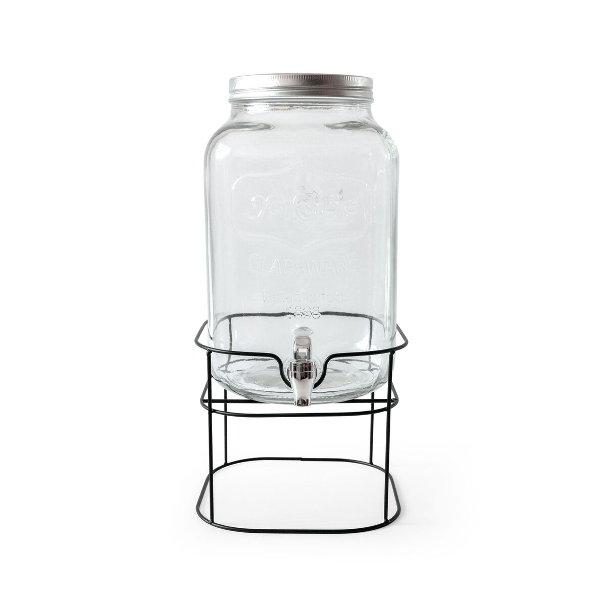 Dispensador de bebidas La Mediterránea Rustik Metal Vidrio 8 L 22 x 22 x 37 cm (4 Unidades)