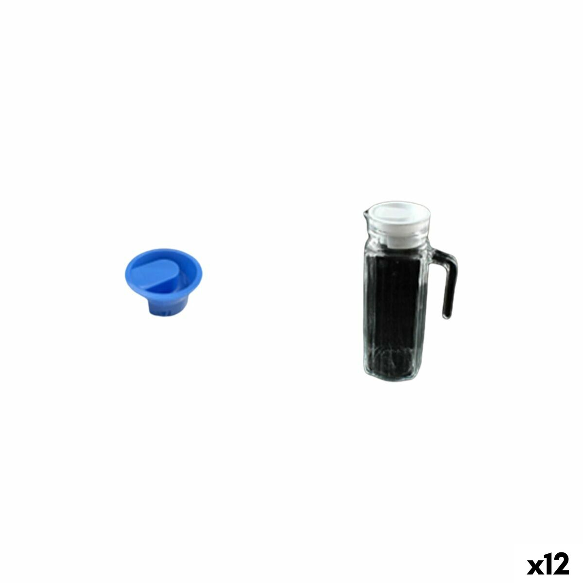 Jarra con Tapa y Dosificador La Mediterránea Chrystie Vidrio (12 Unidades)