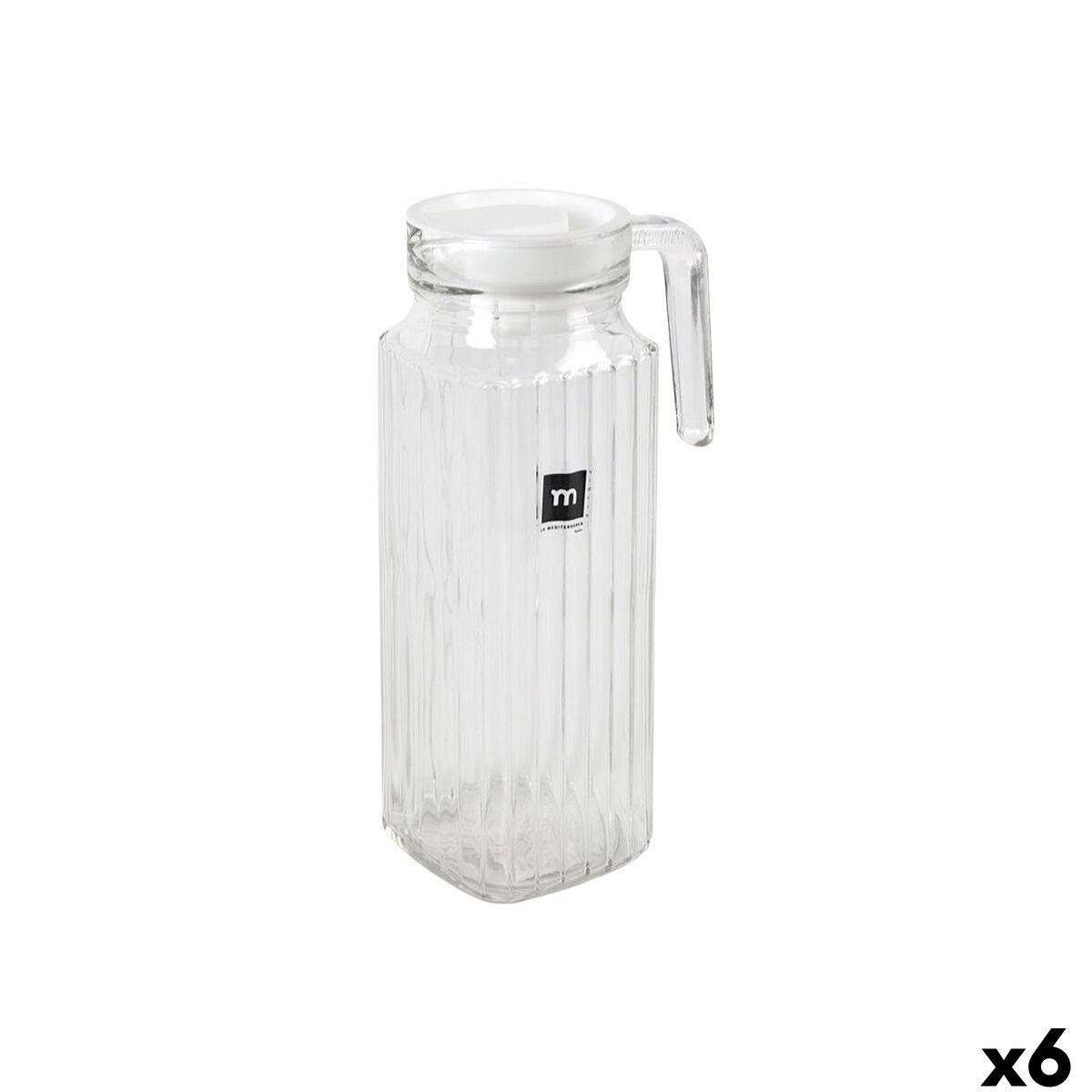 Jarra con Tapa y Dosificador La Mediterránea Chrysler Vidrio (6 Unidades)