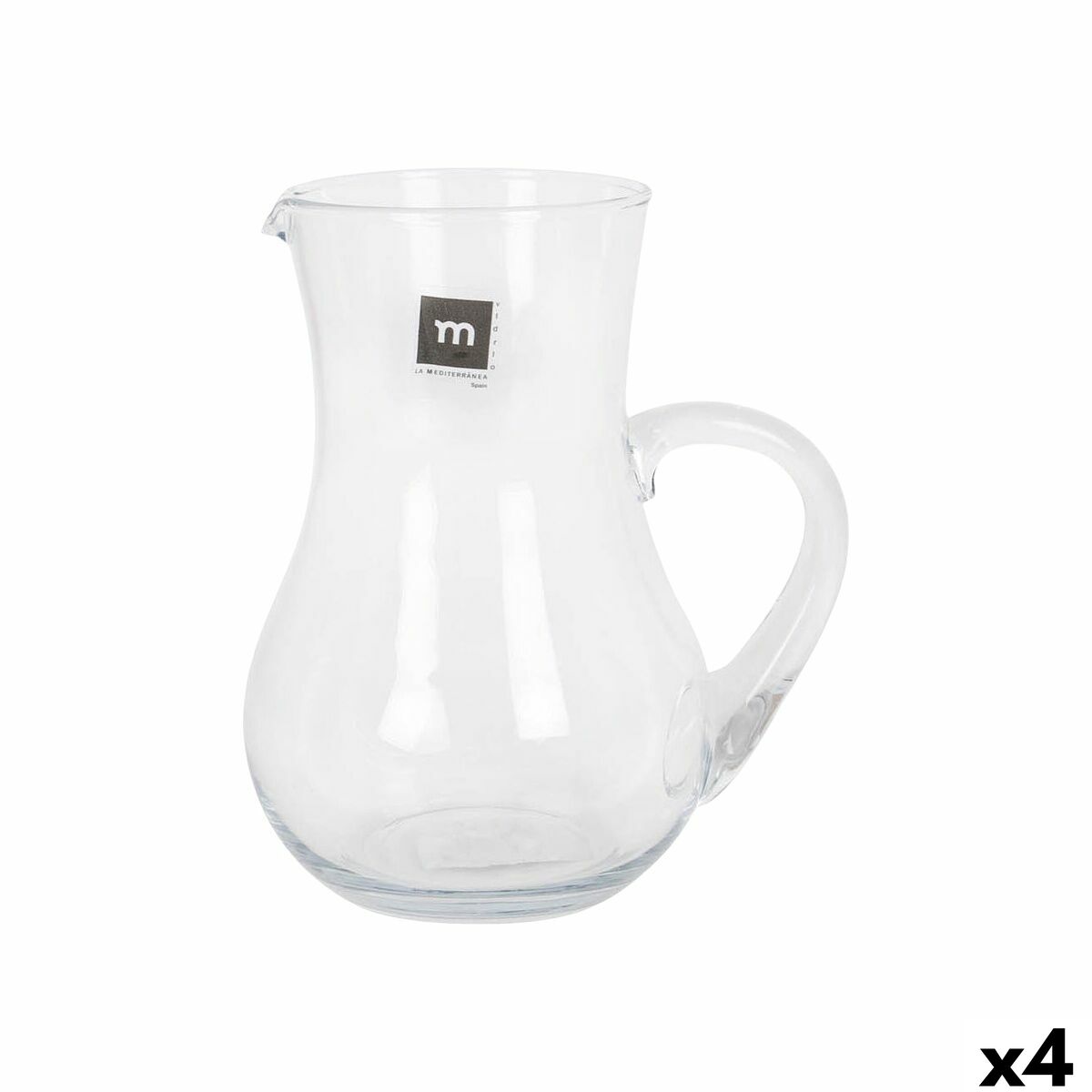 Jarra La Mediterránea Lombardia Vidrio 1,5 L (4 Unidades)