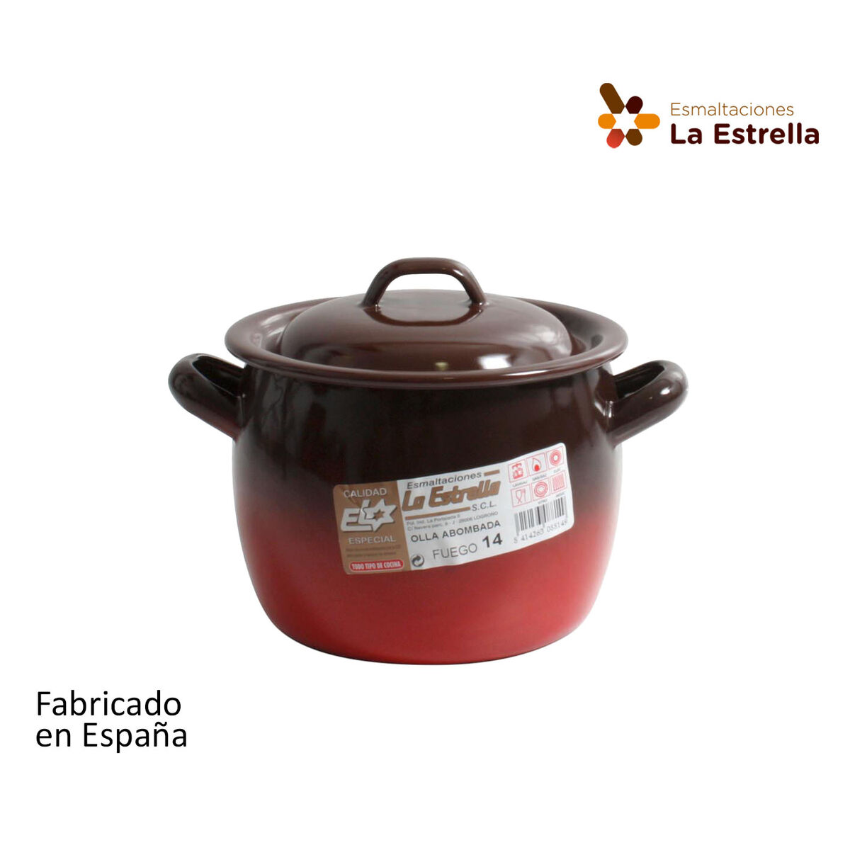 Olla con Tapa La Estrella Fuego ø 12 x 11 cm (4 Unidades)
