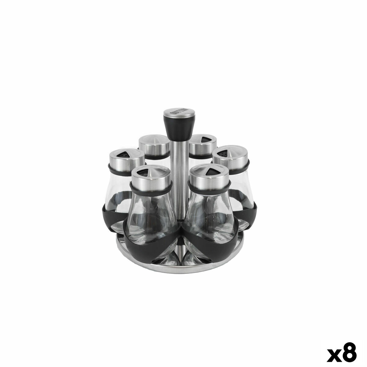 Especiero de Acero Inoxidable Quttin 17,8 X 17,8 X 16,3 CM (6 Piezas) (8 Unidades)