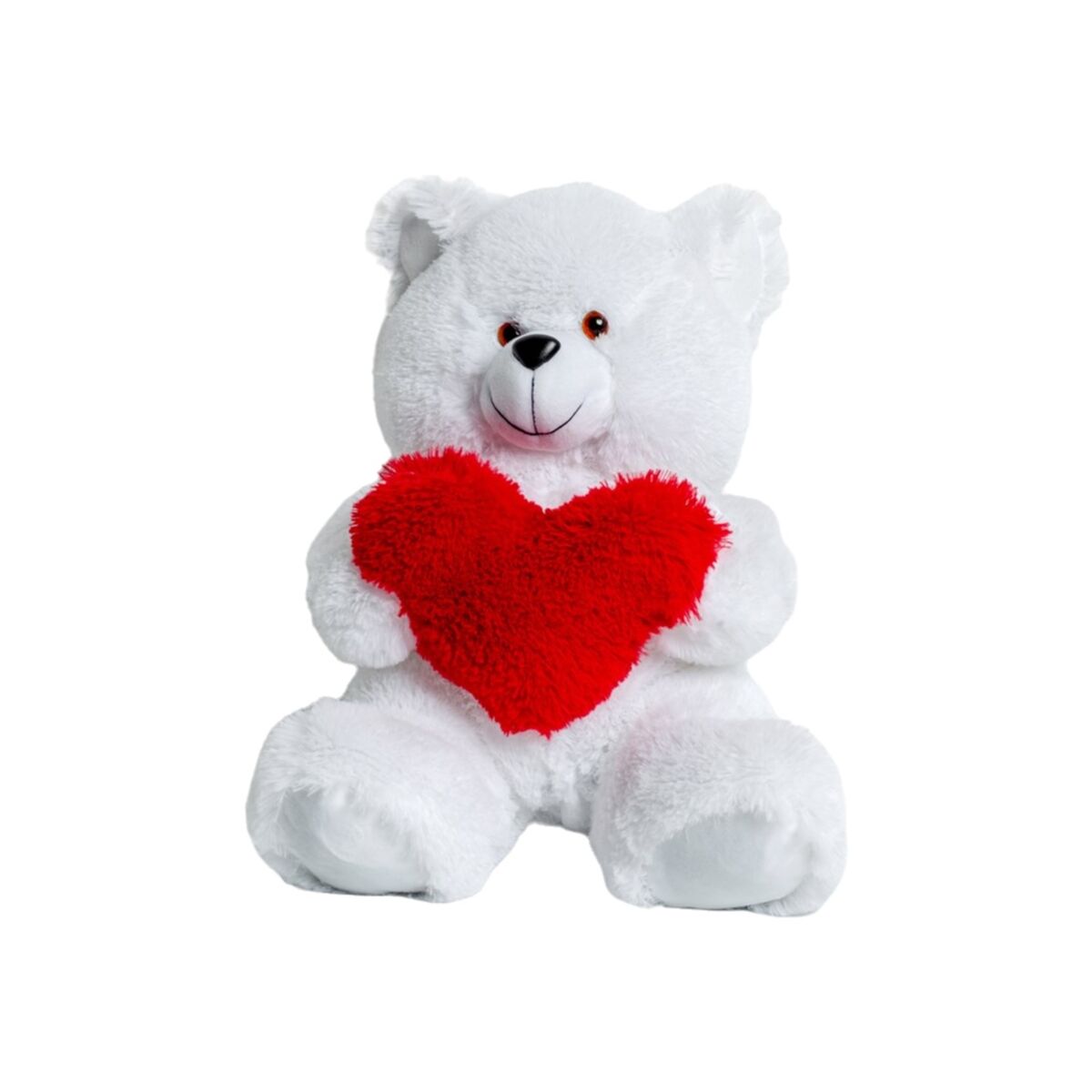 Oso de Peluche GO GIFT FRANK 50 WH Blanco Felpa Corazón 50 cm