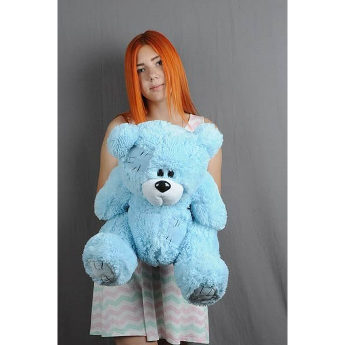 Oso de Peluche GO GIFT TEDDY 60 BL Azul Felpa 60 cm