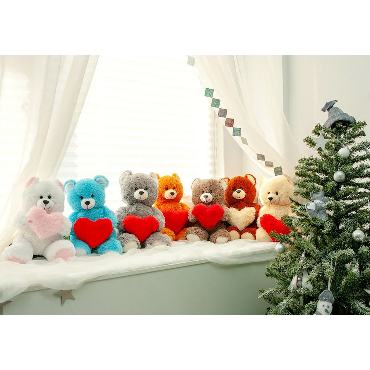 Oso de Peluche GO GIFT FRANK 50 GR Gris Felpa Corazón 50 cm