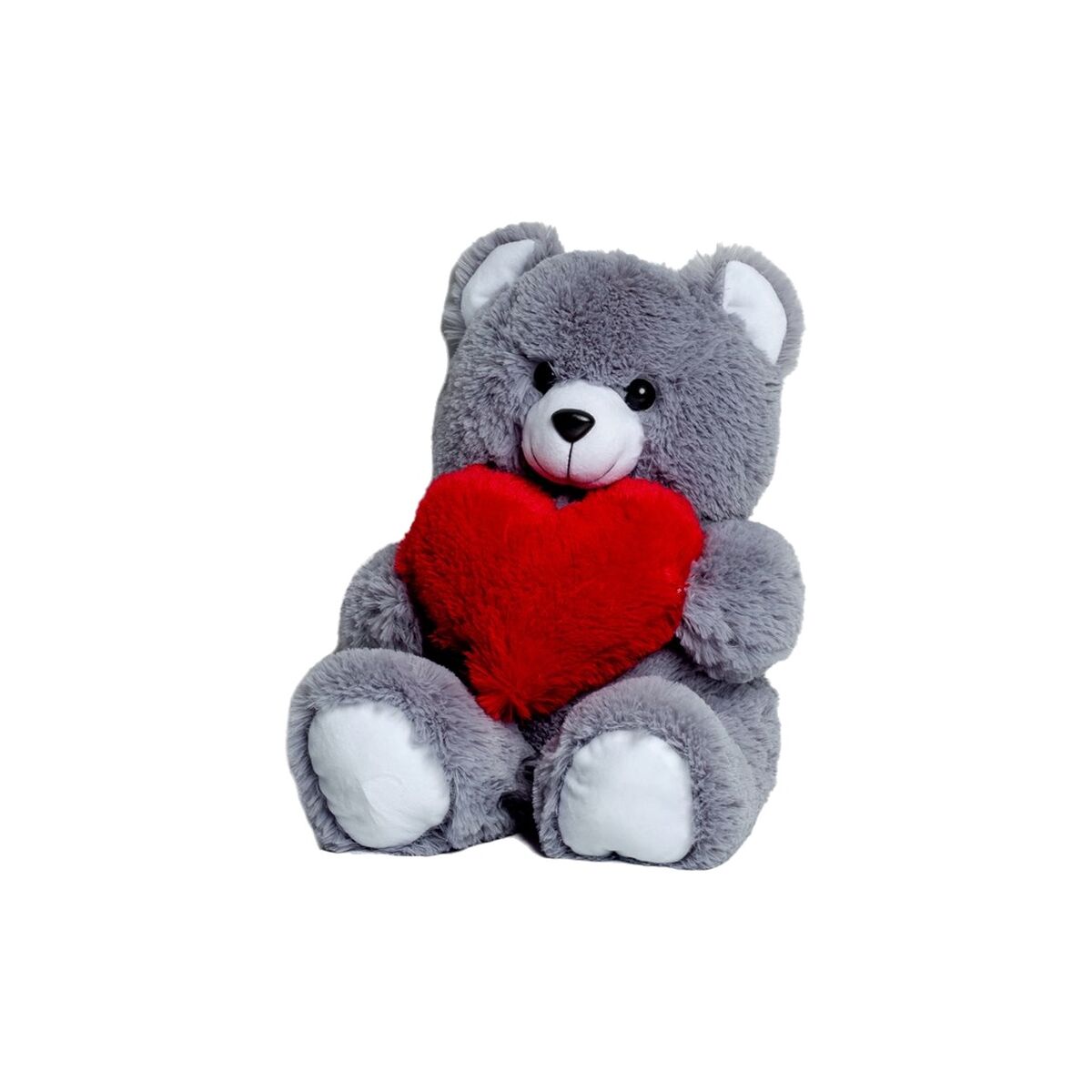 Oso de Peluche GO GIFT FRANK 50 GR Gris Felpa Corazón 50 cm