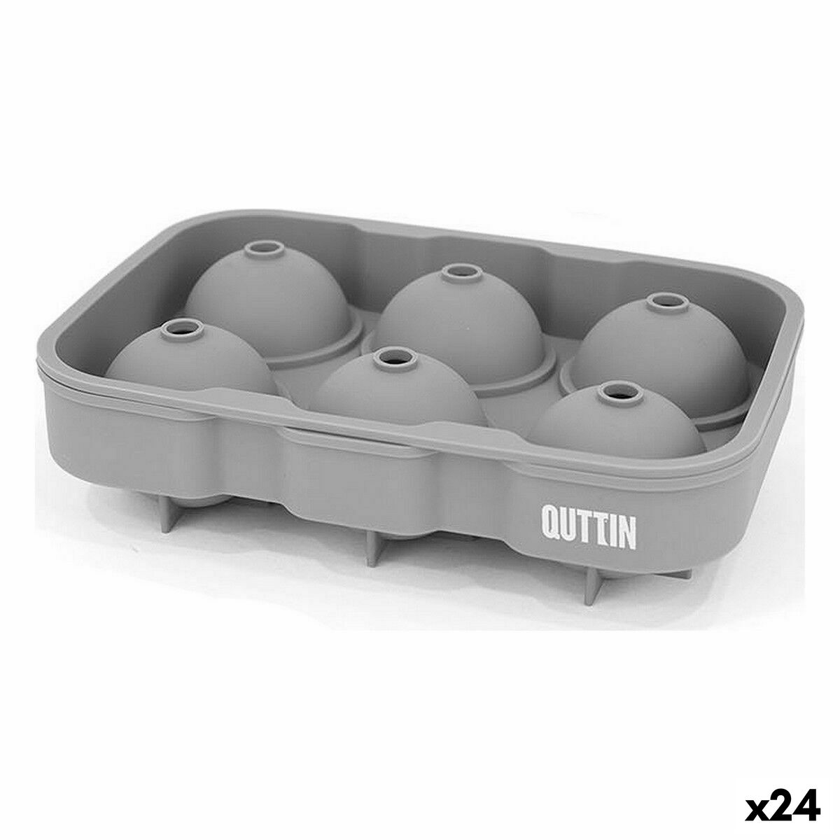 Molde para Cubitos de Hielo Quttin Silicona 18 x 12,5 x 4,75 cm (24 Unidades)