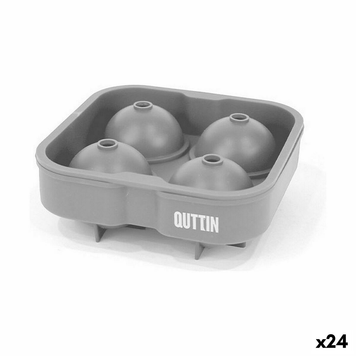 Molde para Cubitos de Hielo Quttin Silicona 12,5 x 12,5 x 4,75 (24 Unidades)